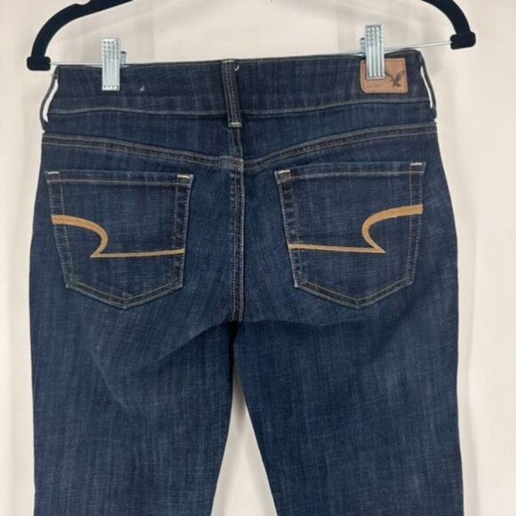 American Eagle Outfitters Women's Stretch Artist Cropped Jeans Blue Denim Size 4 - Picture 8 of 12